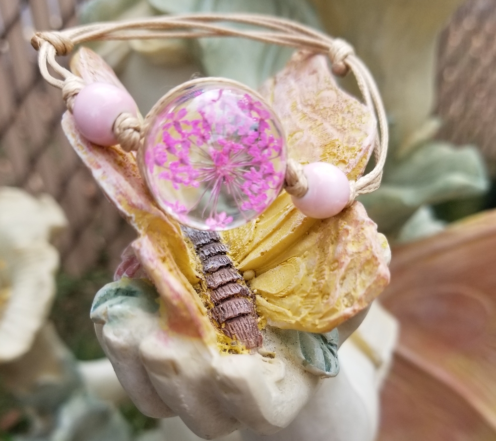 PRESSED Dried FLOWER ADJUSTABLE BRACELET